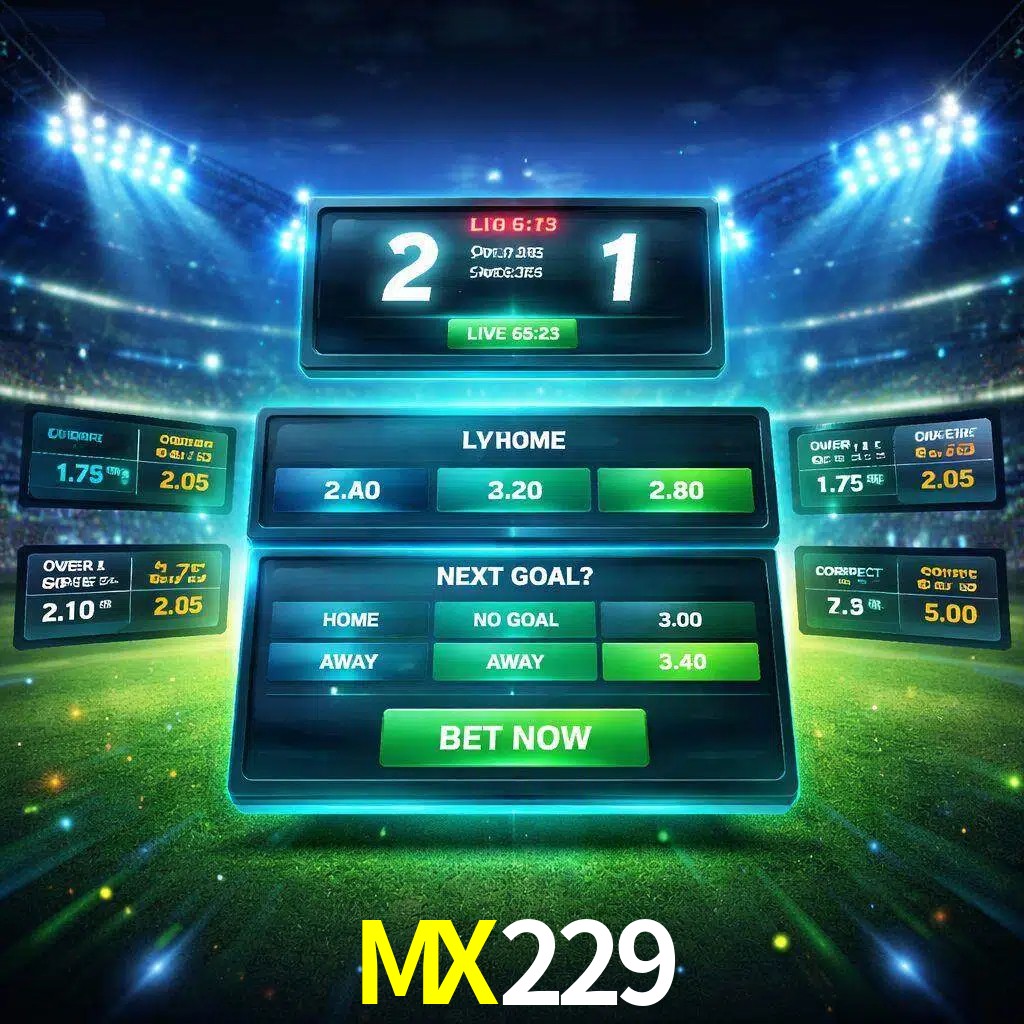 Vista de apuestas en vivo MX229 durante un partido en curso