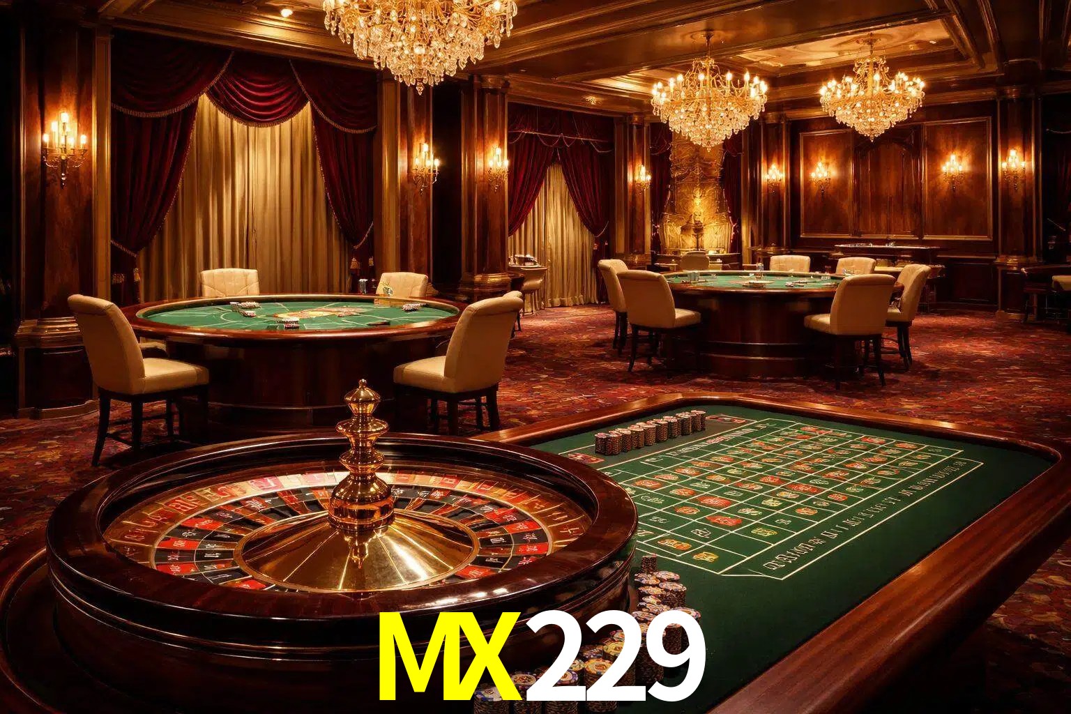 Una escena premium de mesa de casino en vivo con cartas, elementos de ruleta y un ambiente pulido de estudio de transmisión.